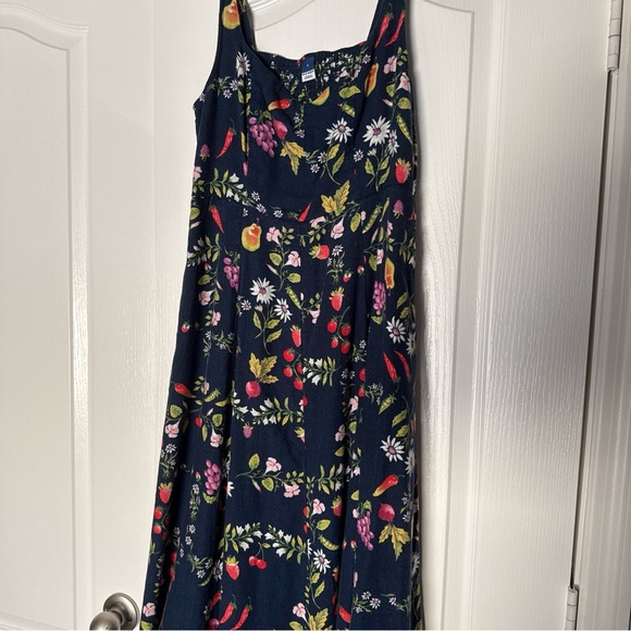 Old Navy Navy Fruit & Floral Shift Dress Small - Picture 2 of 8